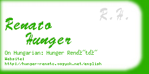 renato hunger business card